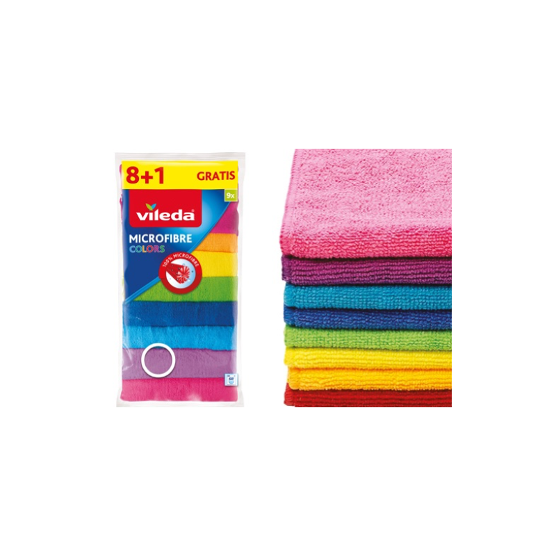 VILEDA PANNO MICROFIBRA COLORS X8+1