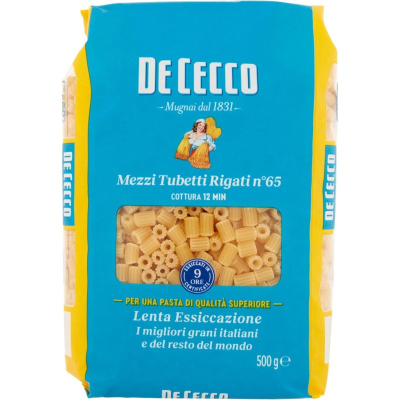 DE CECCO MEZZI TUBETTI RIGATI GR.500