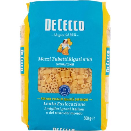 DE CECCO MEZZI TUBETTI RIGATI GR.500