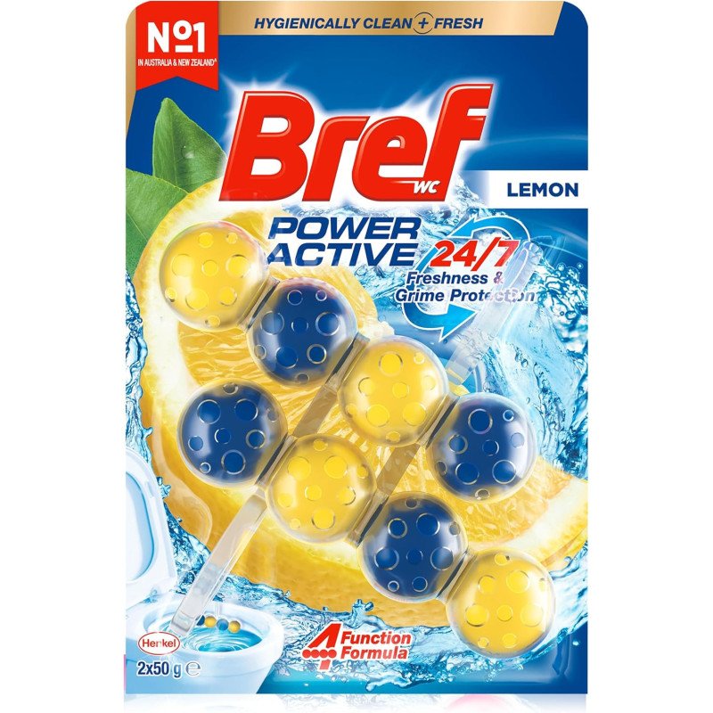 BREF WC POWER ACT LEMON 2X50G