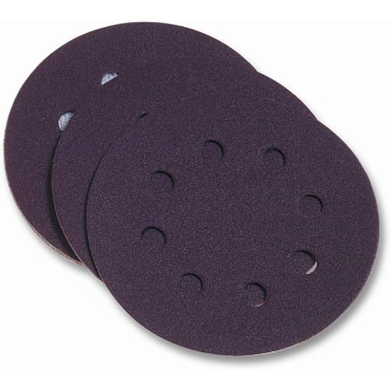 DISCHI CARTA ABRASIVA FORATA CON VELCRO PER ROTORBITALE 10 PEZZI
