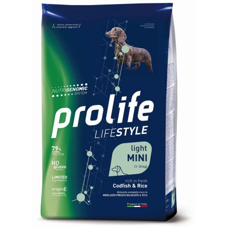 PROLIFE DOG LIFE STYLE  LIGHT CODFISH & RICE MINI KG.2