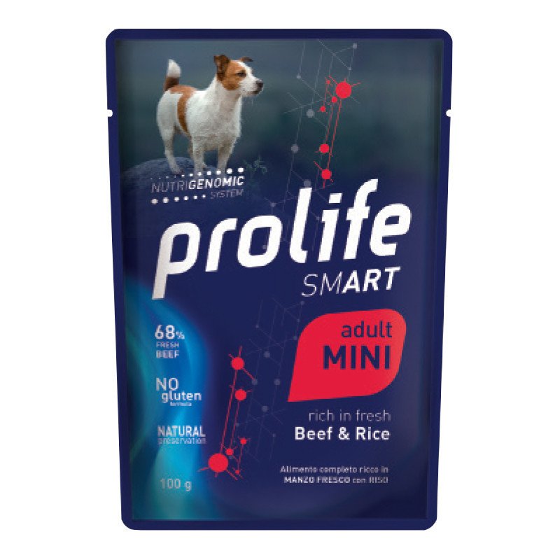 PROLIFE DOG SMART BEEF & RICE BUSTA GR.100