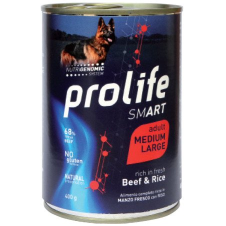 PROLIFE  DOG SMART BEEF & RICE MEDIUM LARGE GR.400