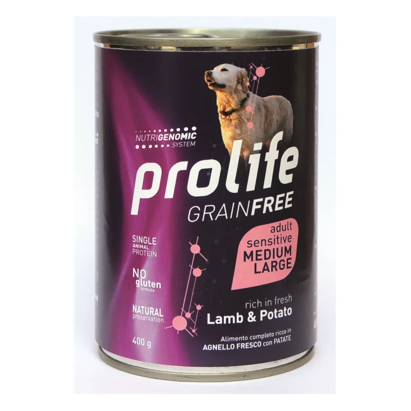 PROLIFE DOG GRAIN FREE LAMB & POTATO MEDIUM LARGE GR.400