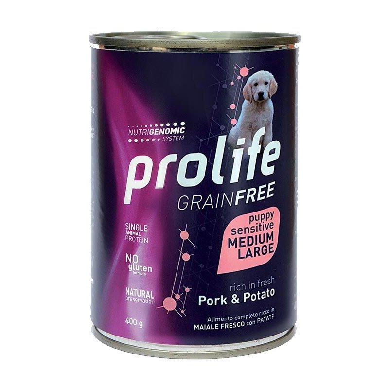 PROLIFE DOG GRAIN FREE PUPPY PORK & POTATO MEDIUM LARGE GR.400