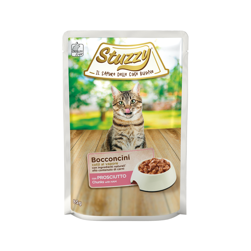 STUZZY CAT BOCCONICINI PROSCIUTTO E VITELLO GR.85