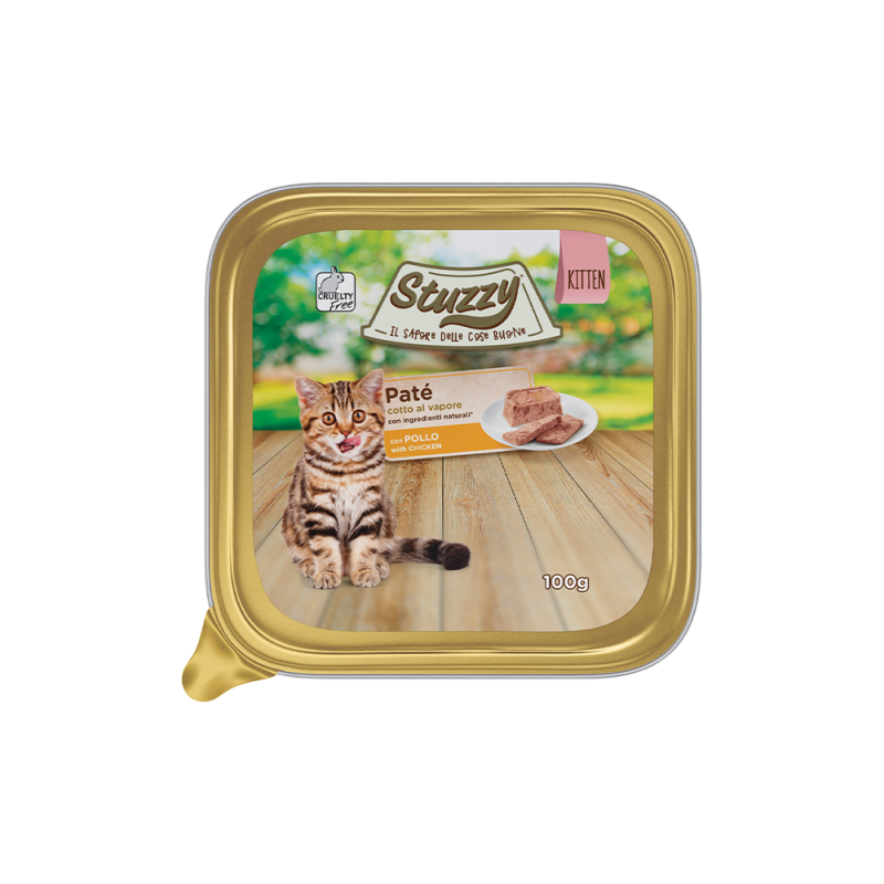 STUZZY CAT PATE KITTEN POLLO GR.100
