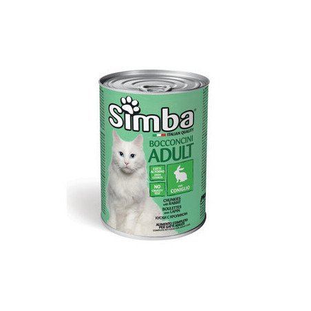 CIBO GATTO MONGE SIMBA GR.415 BOCCONCINI CONIGLIO