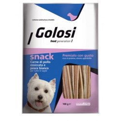 GOLOSI DOG SNACK POLLO & PESCE BIANCO STRISCE
