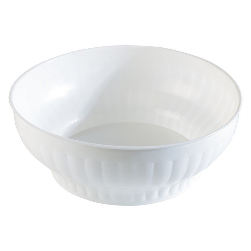 INSALATIERA COSTOLATA IN PLASTICA BIANCA VARIE MISURE