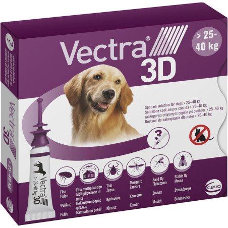 VECTRA 3D CANI KG.25-40 3 PIPETTE