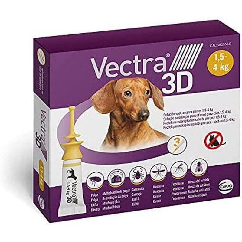 VECTRA 3D CANI KG.1,5-4 3 PIPETTE