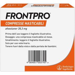 FRONTPRO COMPRESSA MASTICABILE DA 28,3 MG PER CANI KG.4-10