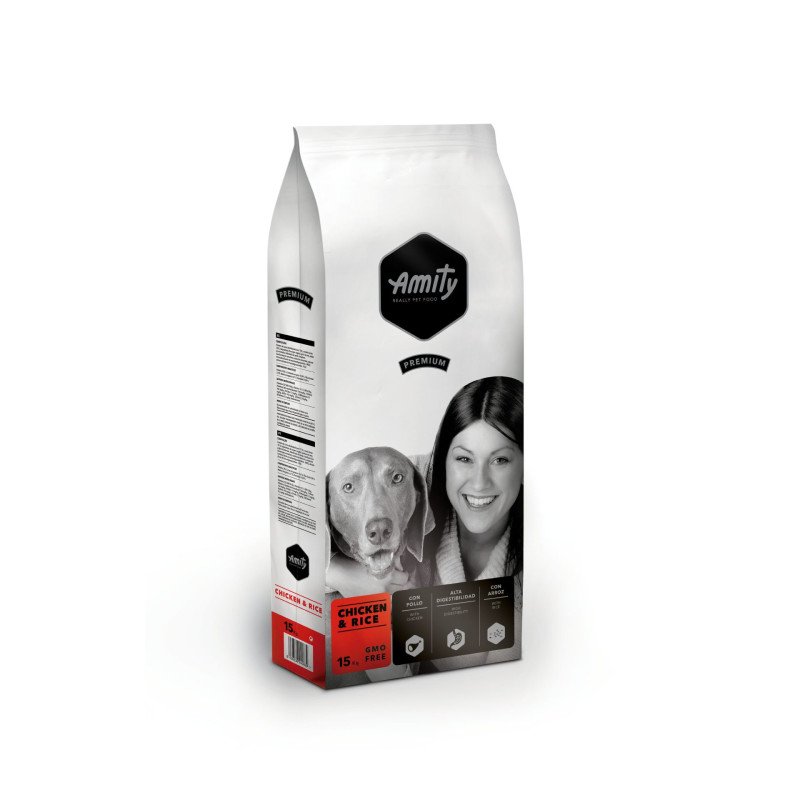 AMITY PREMIUM DOG CHICKEN & RICE KG.15