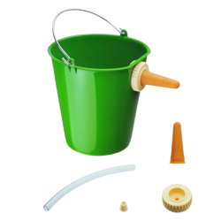 SECCHIO VERDE CON POPPATOIO PER VITELLI LT.12