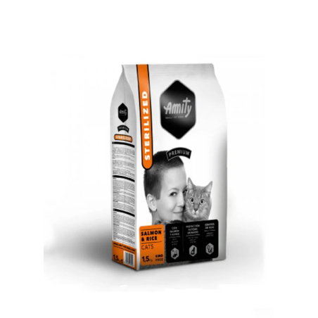 AMITY PREMIUM CATS SALMON & RICE STERILIZED KG.1,5