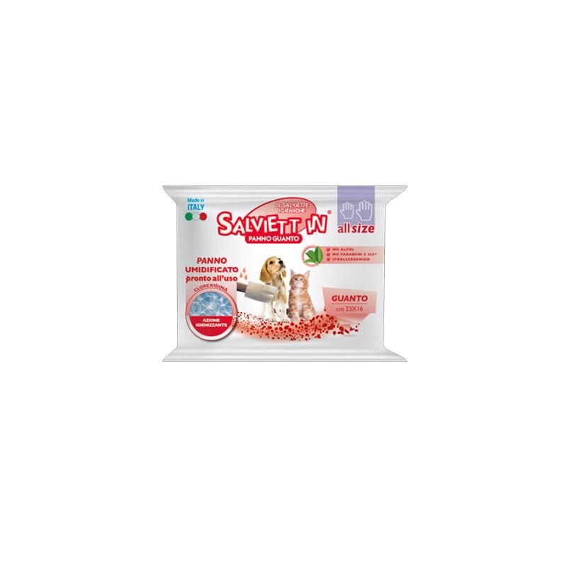 SALVIETTINE IN PANNO GUANTO CLOREXIDINA