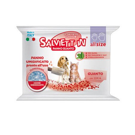 SALVIETTINE IN PANNO GUANTO CLOREXIDINA