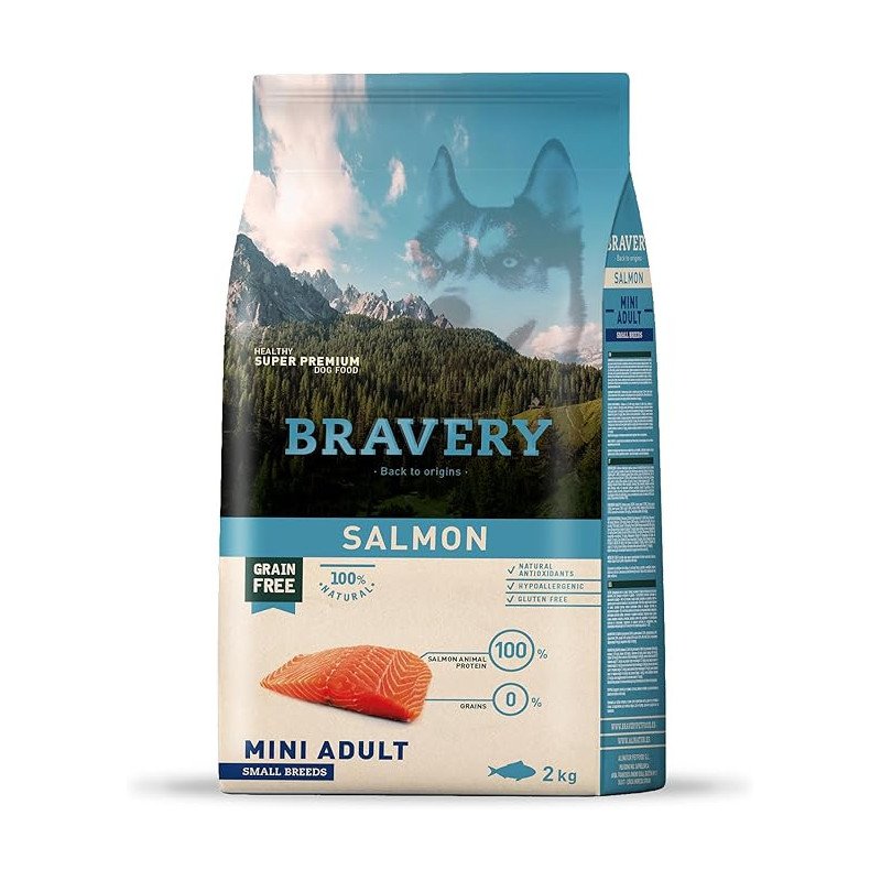 BRAVERY DOG MINI ADULT SALMON KG.2