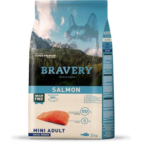 BRAVERY DOG MINI ADULT SALMON KG.2