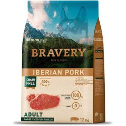 BRAVERY DOG MEDIUM LARGE ADULT IBERIAN PORK KG.12