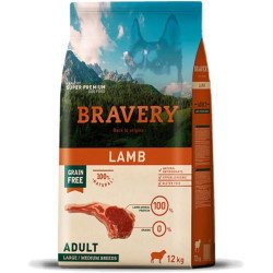 BRAVERY DOG MEDIUM LARGE ADULT LAMB KG.12