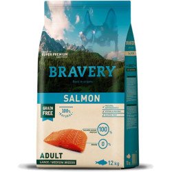 BRAVERY DOG MEDIUM LARGE ADULT SALMON KG.12