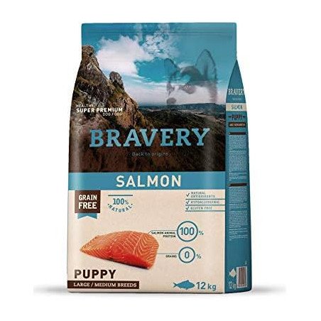 BRAVERY DOG MEDIUM LARGE PUPPY SALMON KG.12