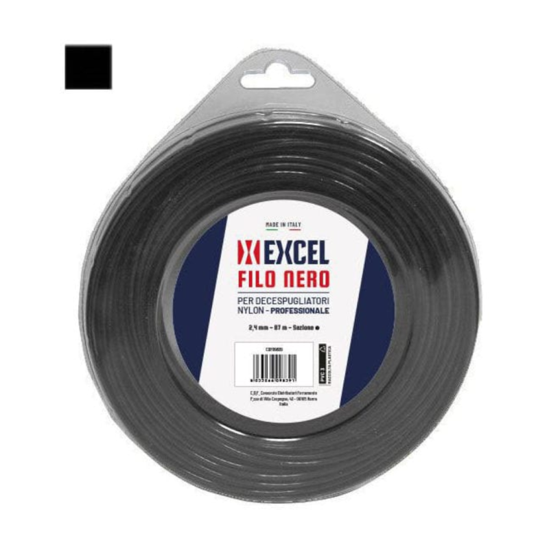 FILO PER DECESPUGLIATORE IN NYLON QUADRO NERO