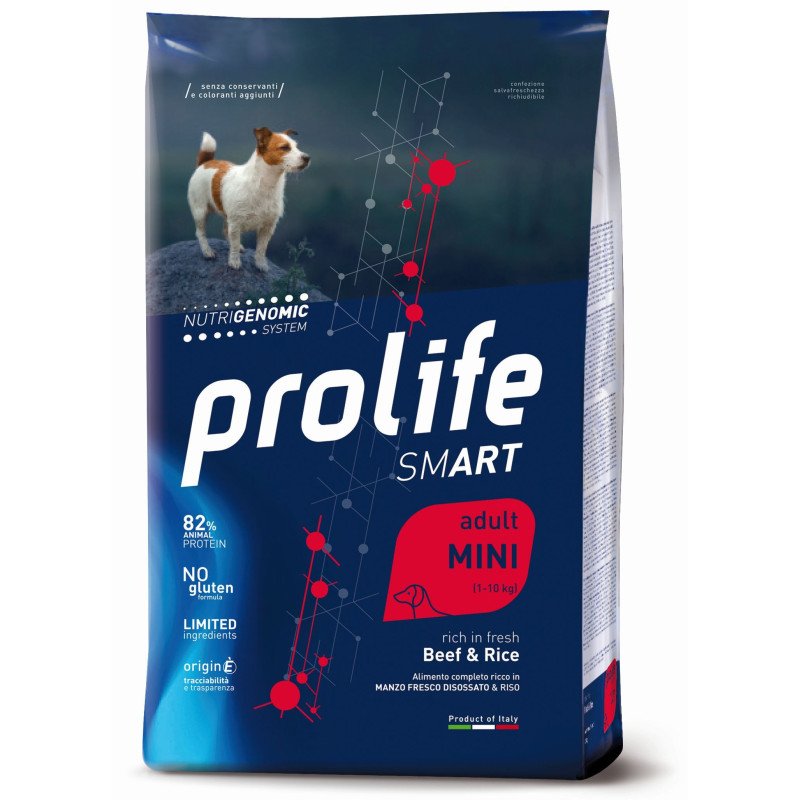 PROLIFE DOG SMART BEEF & RICE MINI GR.600