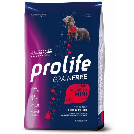 PROLIFE DOG GRAIN FREE SENSITIVE BEEF & POTATO MINI GR.600