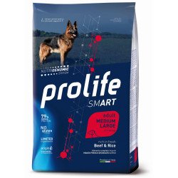 PROLIFE DOG SMART BEEF & RICE MEDIUM LARGE KG.12