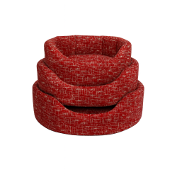 TRONO OVALE ECO TRAMA ROSSA