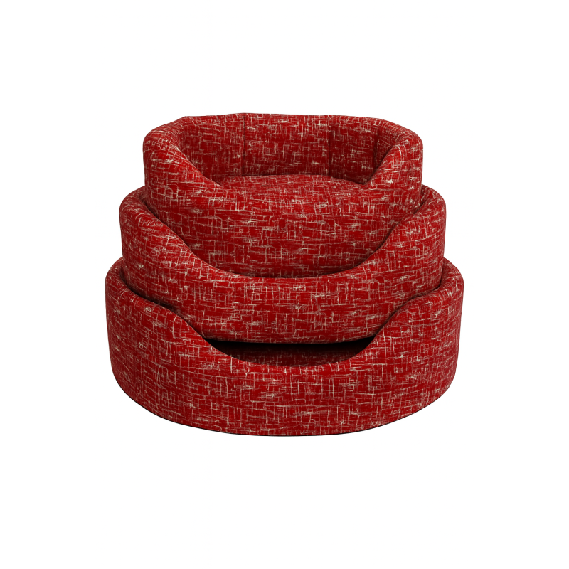 TRONO OVALE ECO TRAMA ROSSA