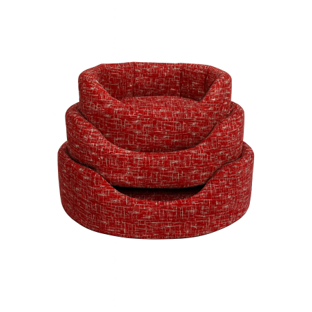 TRONO OVALE ECO TRAMA ROSSA