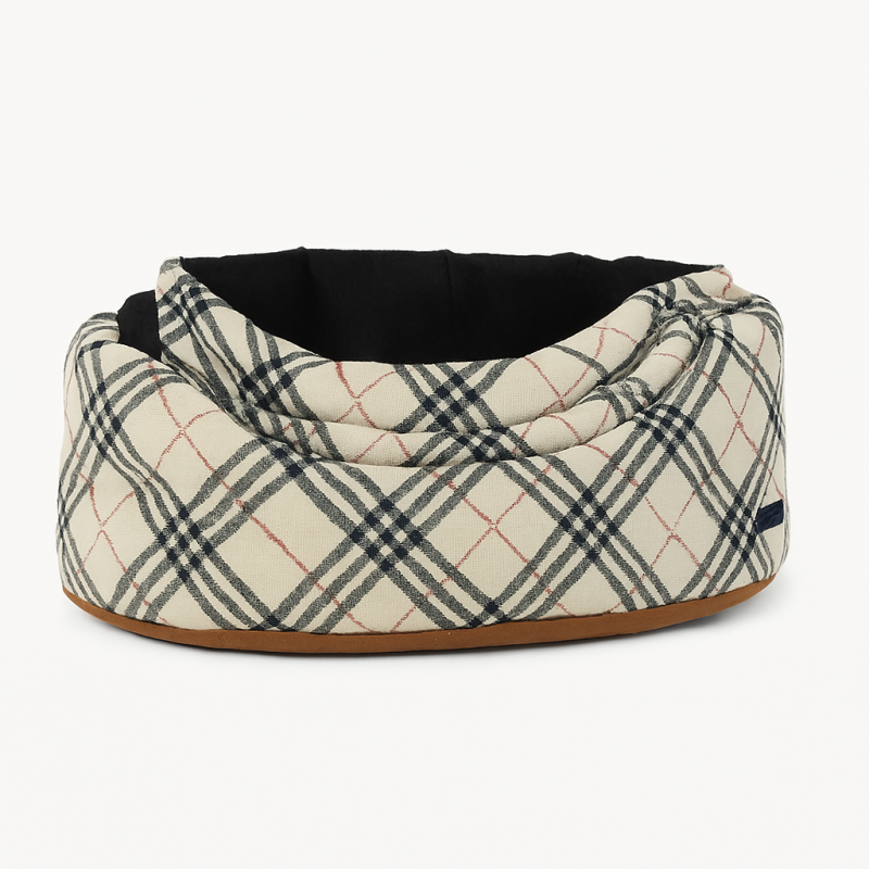 TRONO OVALE ECO SCOZZESE BEIGE