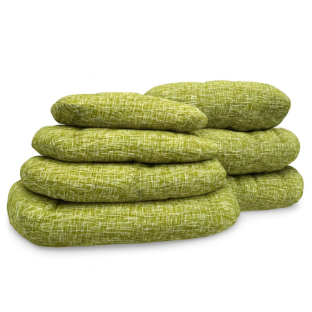 CUSCINO CON IMPRONTA TRAMA VERDE