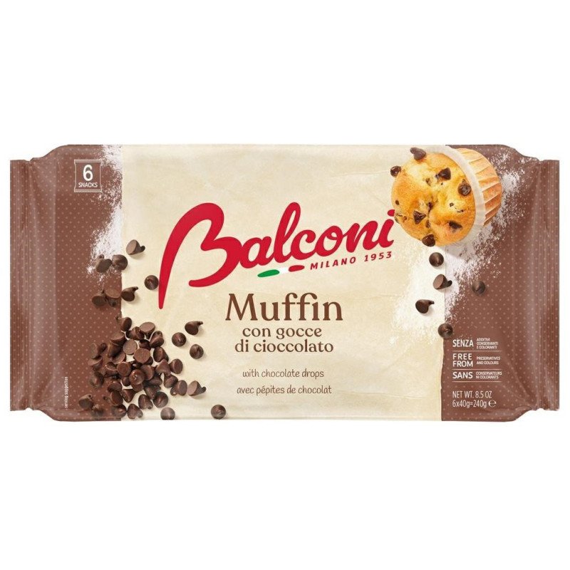 BALCONI MUFFIN GOCCE CIOCCOLATO GR.240