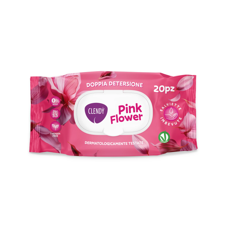 CLENDY 20 SALVIETTINE PINK FLOWER POP-UP