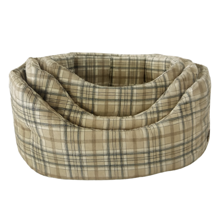 TRONO OVALE ECO SCOZZESE BEIGE