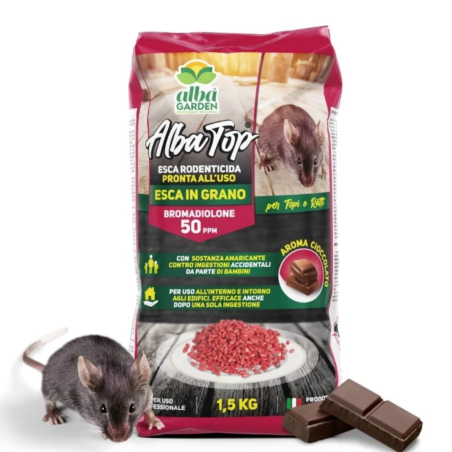 ALBAGRDEN ALBATOP TOPICIDA VELENO PER TOPI GRANO ROSSO KG.1,5