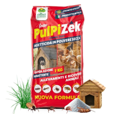 ALBAGARDEN PULPIZEK ALLEVAMENTI INSETTICITA POLVERE PULCI PIDOCCHI  ZECCHE KG.1