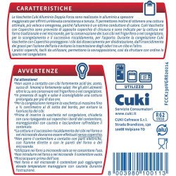 CUKI VASCHETTA ALLUMINIO C/C R62 2 PORZIONI PZ.4