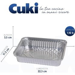 CUKI VASCHETTA ALLUMINIO C/C R75 4 PORZIONI PZ.3