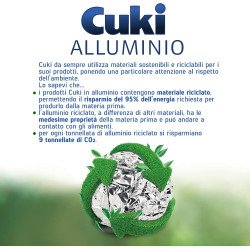 CUKI VASCHETTA ALLUMINIO C/C R75 4 PORZIONI PZ.3
