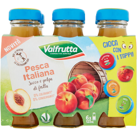 VALFRUTTA SUCCO ML. 125 X 6 PESCA
