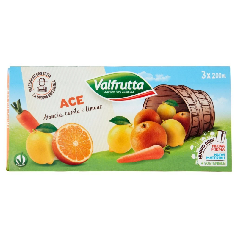 VALFRUTTA SUCCO ML. 200 X 3 ACE