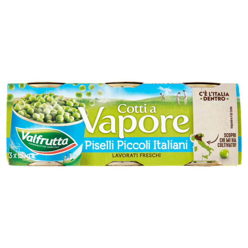 VALFRUTTA PISELLI VAPORE GR. 150 X 3